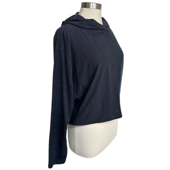 lululemon 8 Lab Varsa Blue Jacquard Stripe Crop Athletic Hoodie W3DDWS - Picture 4 of 9